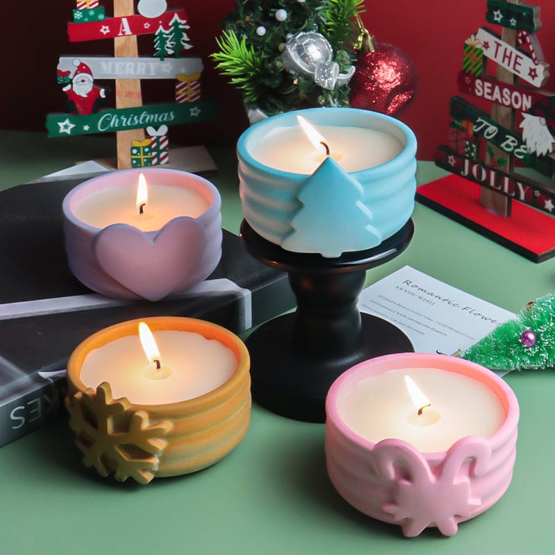 Christmas T-light and candle base Mould - 3 - Furxotic