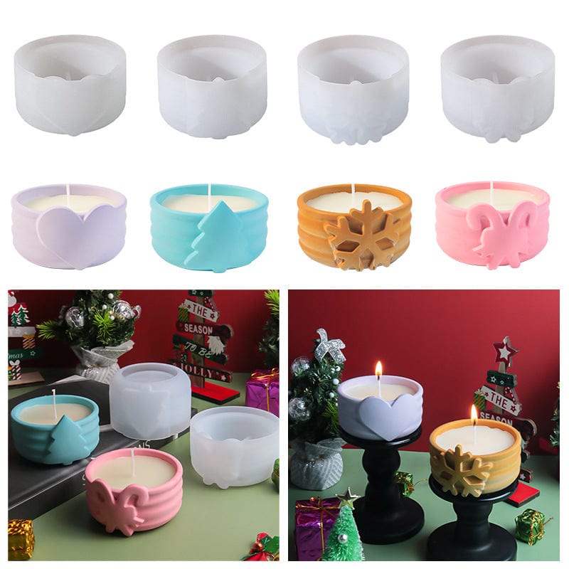 Christmas T-light and candle base Mould - 2 - Furxotic