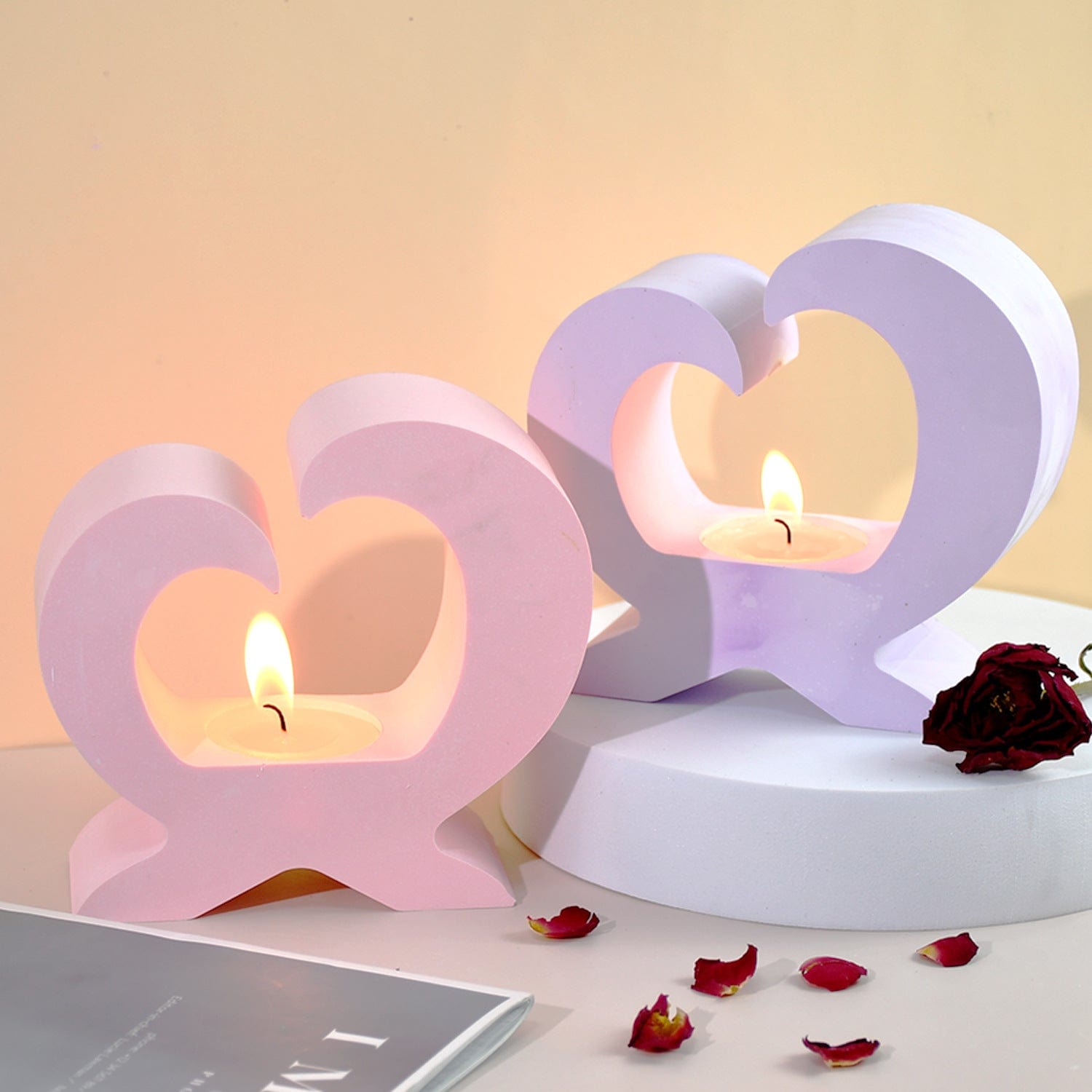 Heart Shaped T-Light Candle Holder Mould - 2 - Furxotic
