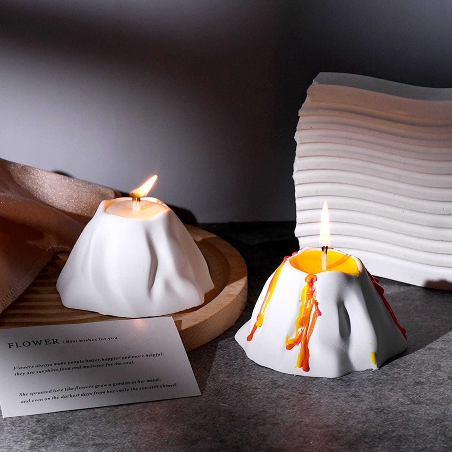 Mountain Candle Holder Mould - 2 - Furxotic