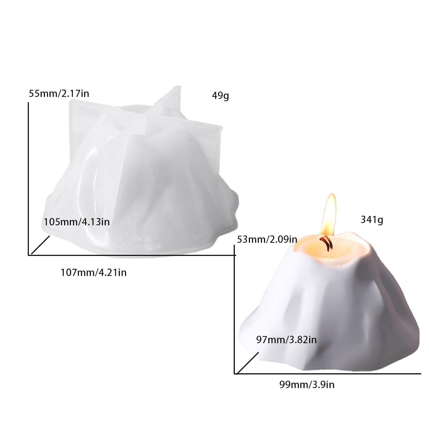 Mountain Candle Holder Mould - 1 - Furxotic