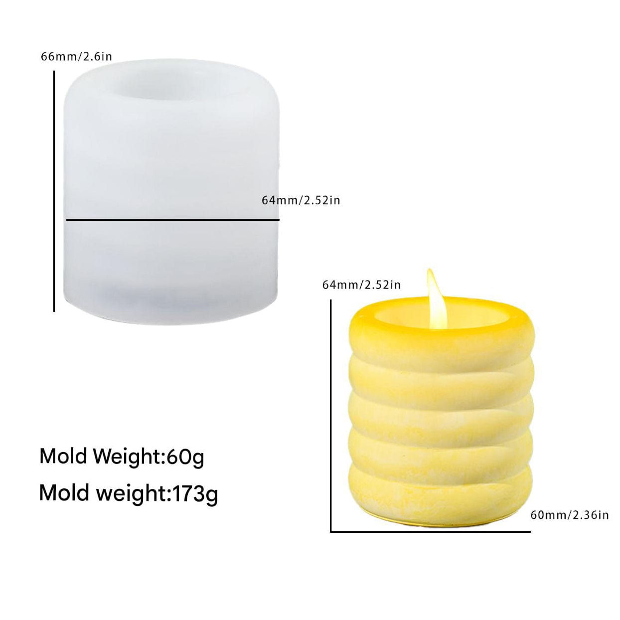 Coiled Candles and Planters Mould - 1 - Furxotic