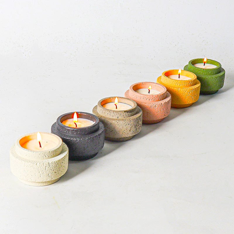 Cement Cylindrical Candle Cup Mould - 3 - Furxotic