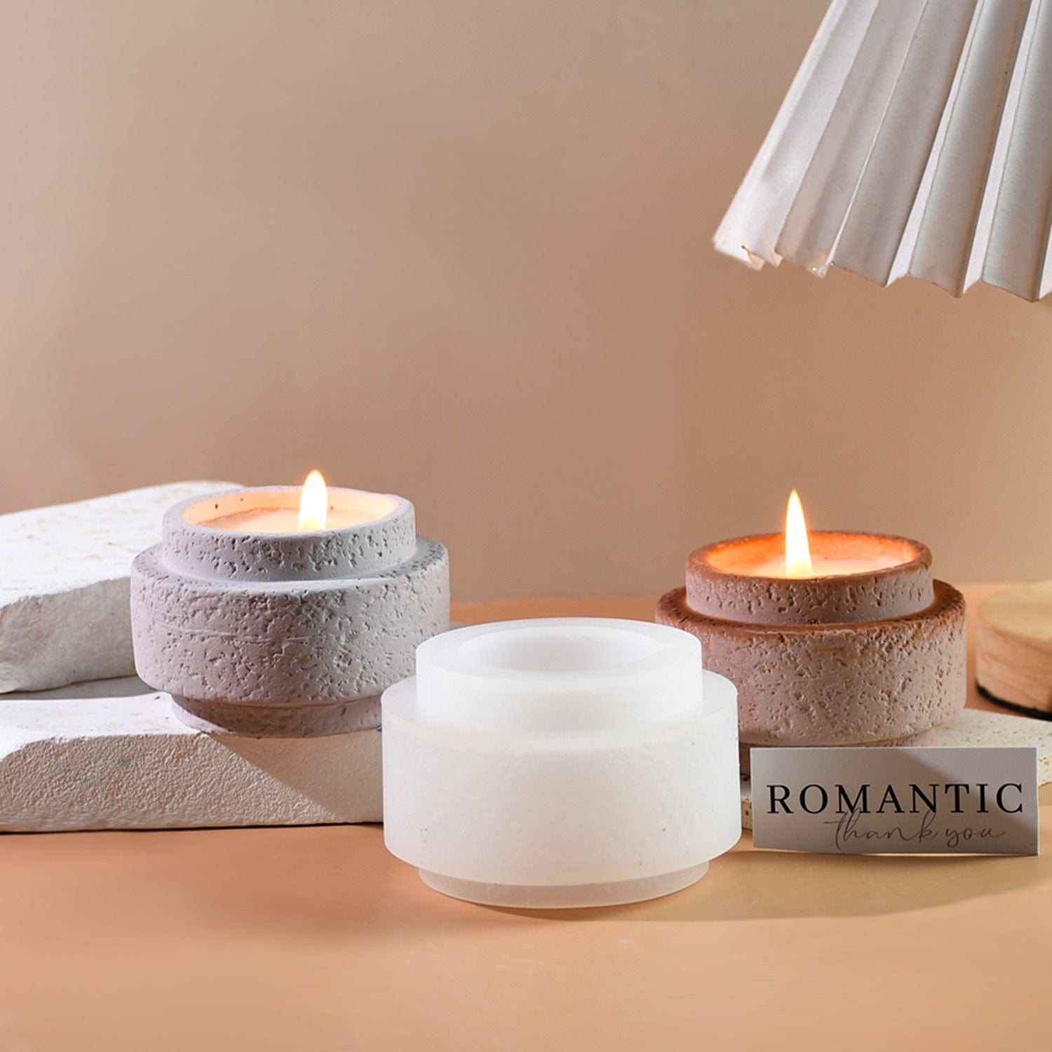 Cement Cylindrical Candle Cup Mould - 2 - Furxotic