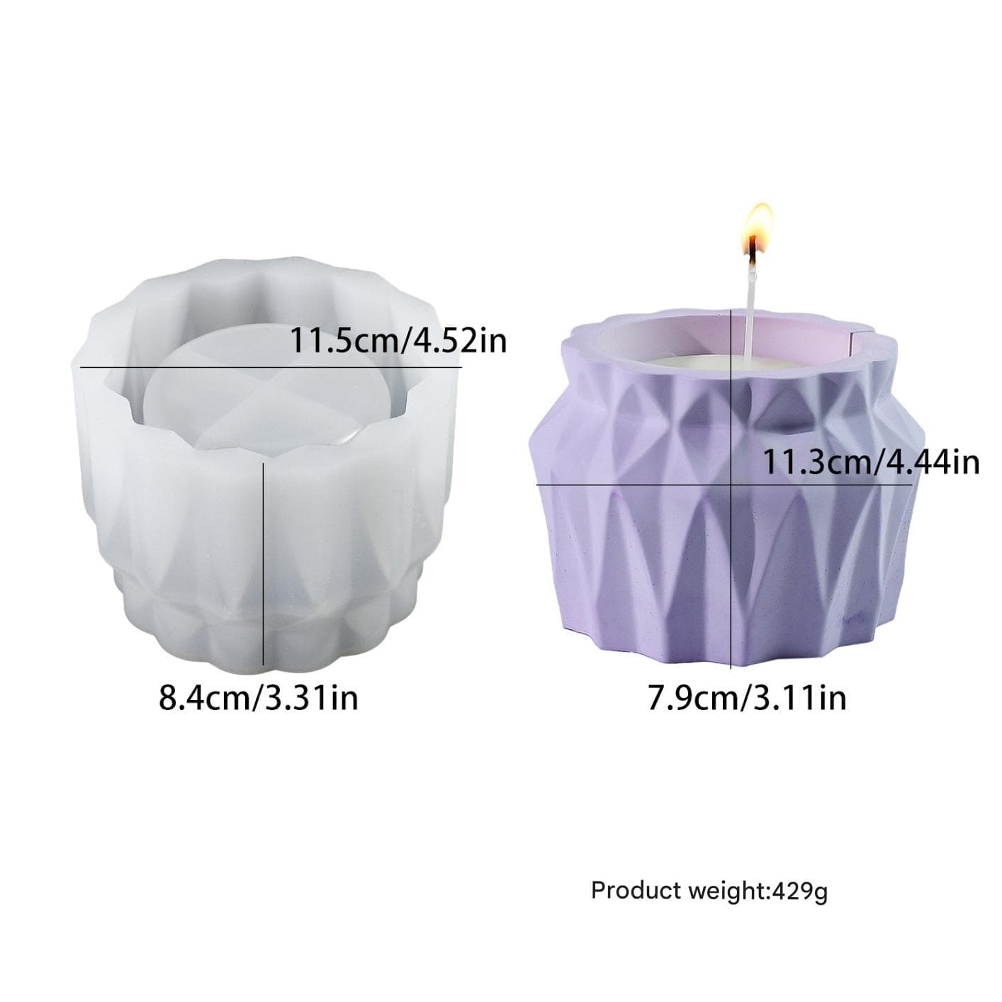 Geometric Candle Holder & Planter Mould - 1 - Furxotic