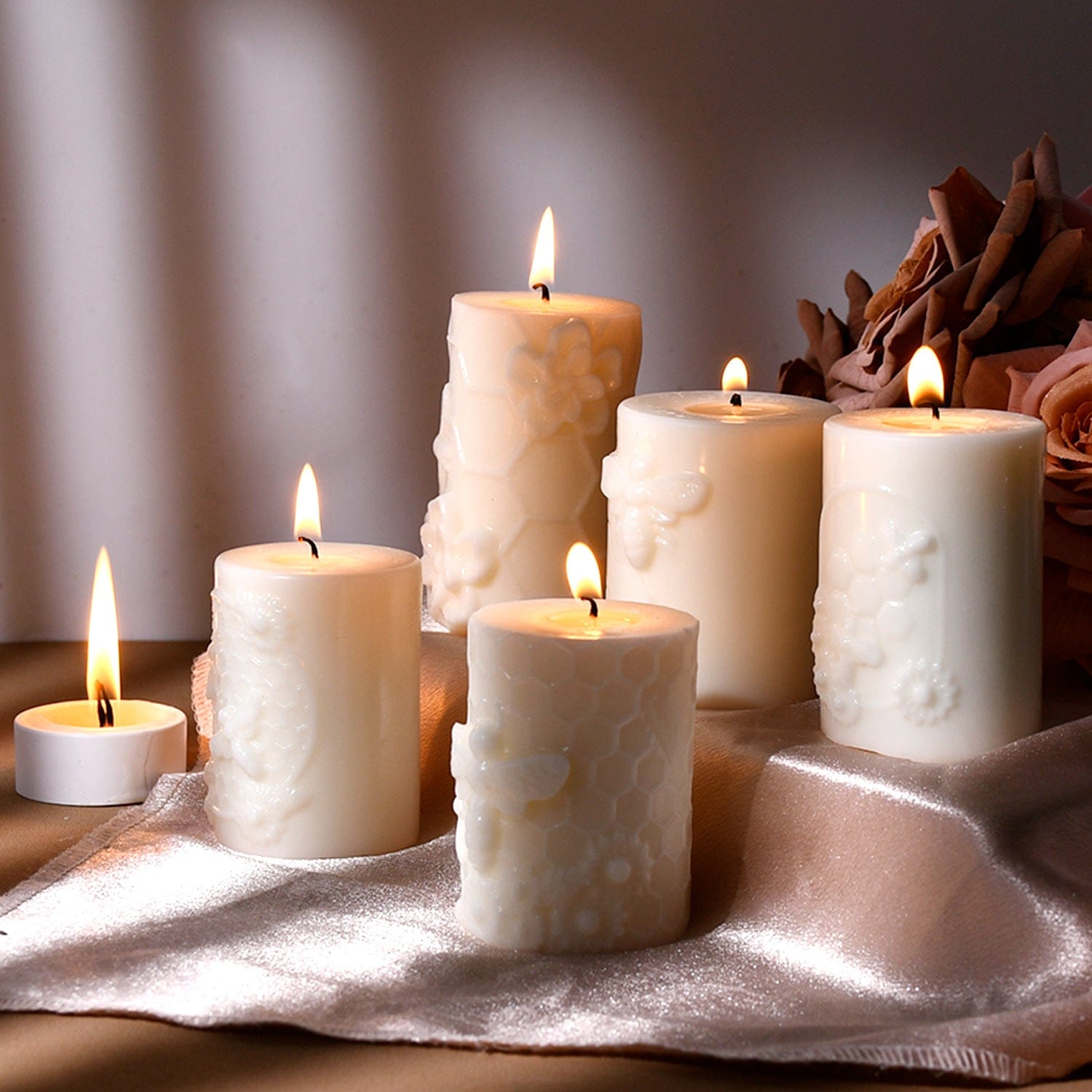 Honeycomb & Bee Theme Candle Mould - 2 - Furxotic