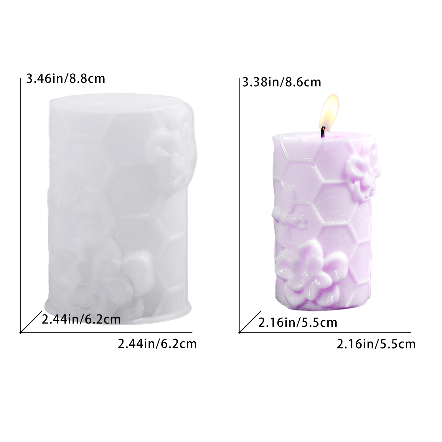 Honeycomb & Bee Theme Candle Mould - 1 - Furxotic