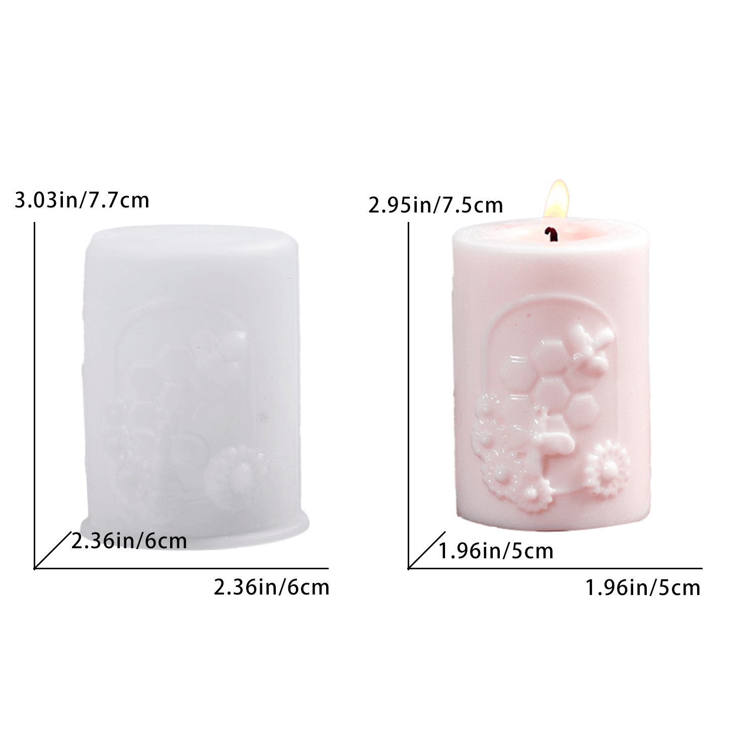 Honeycomb & Bee Theme Candle Mould - 1 - Furxotic
