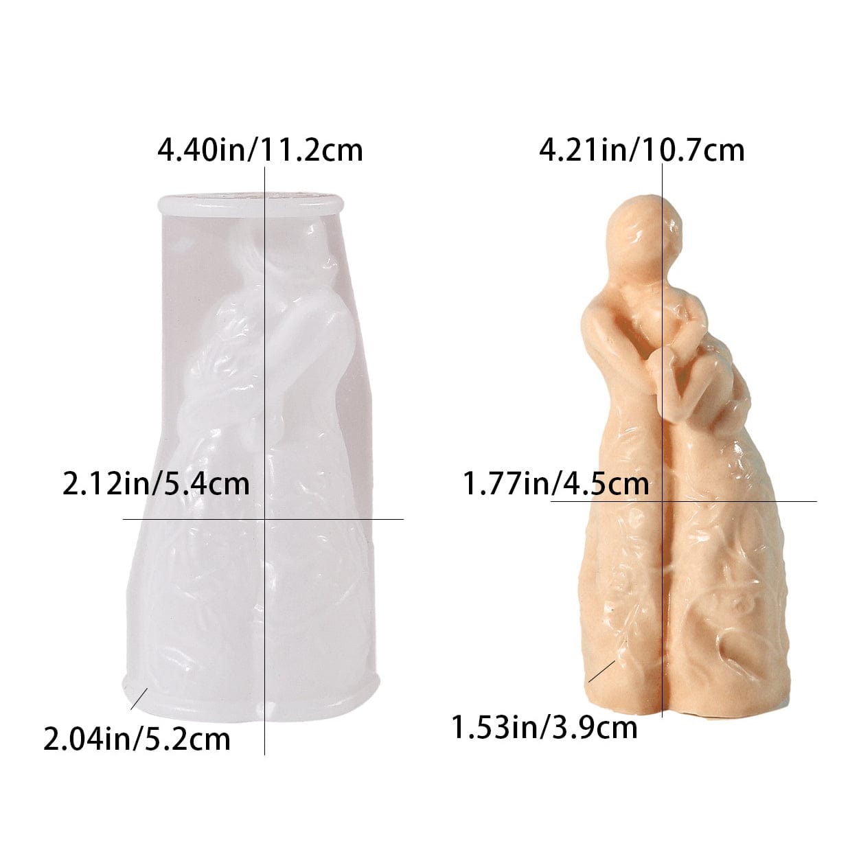 Mother & Daughter Embrace Candle Mould - 1 - Furxotic