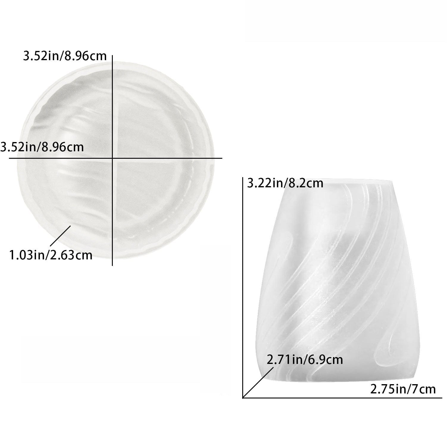 Striped Lines Texture Candle Holder Mould - 1 - Furxotic
