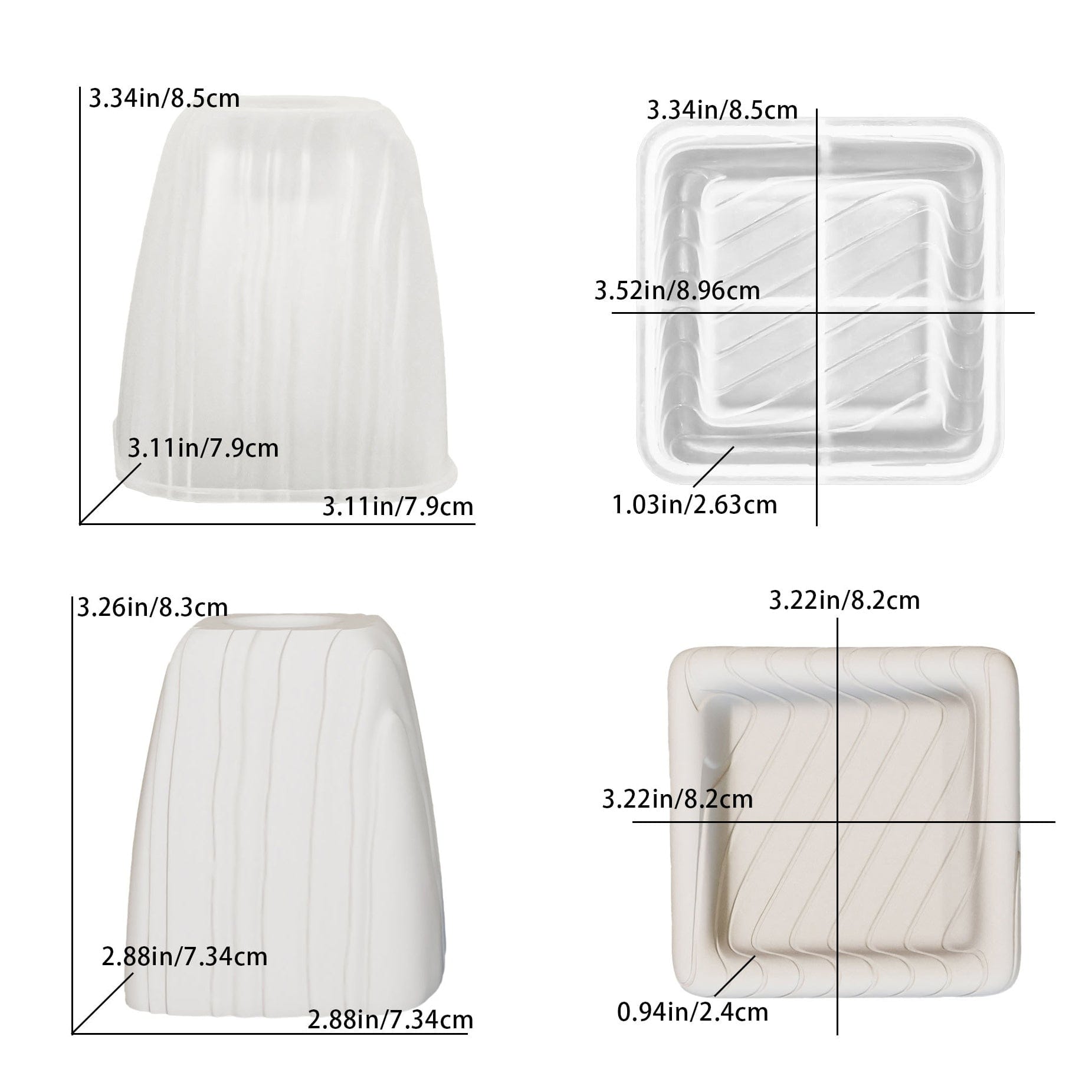 Texture Line Vase Candle Mould - 1 - Furxotic