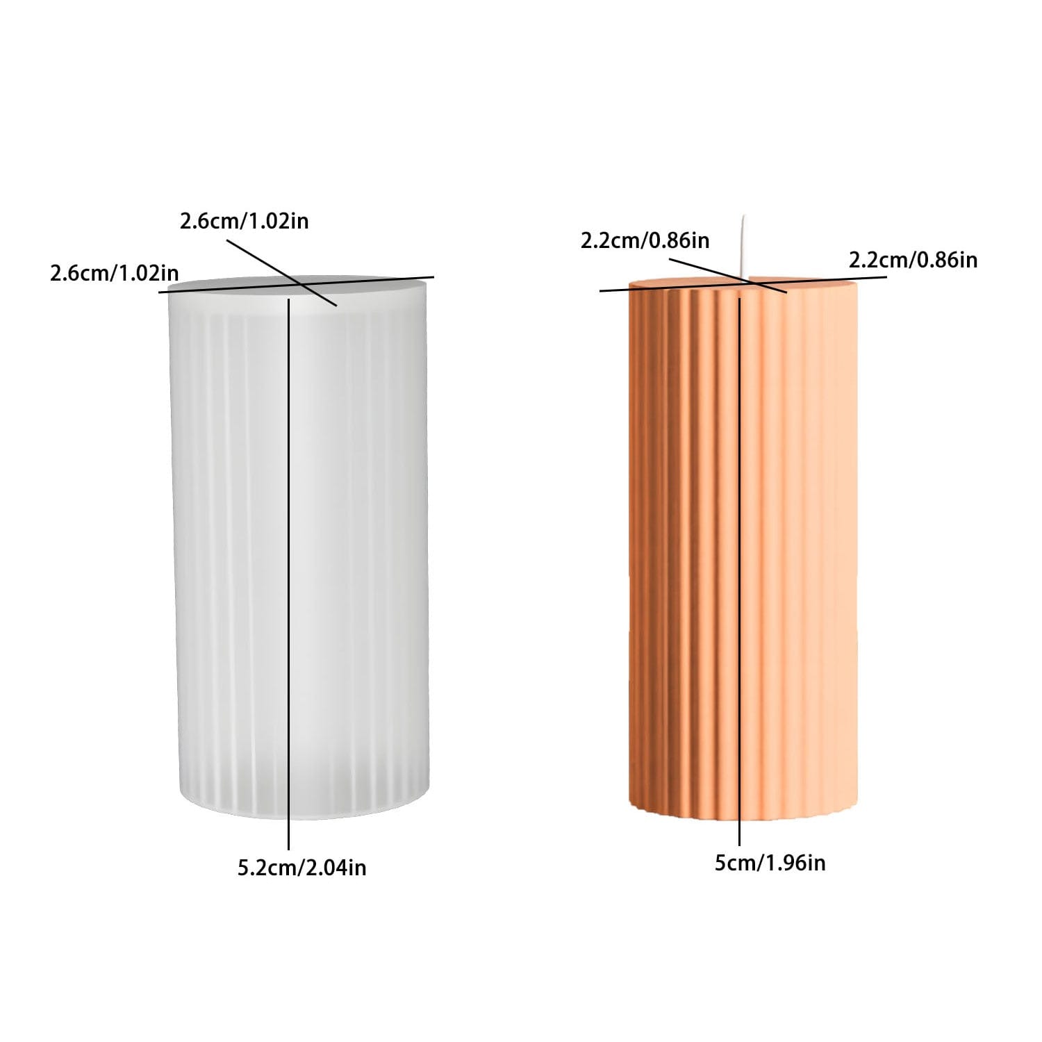 Stripe Candle Mould - 1 - Furxotic