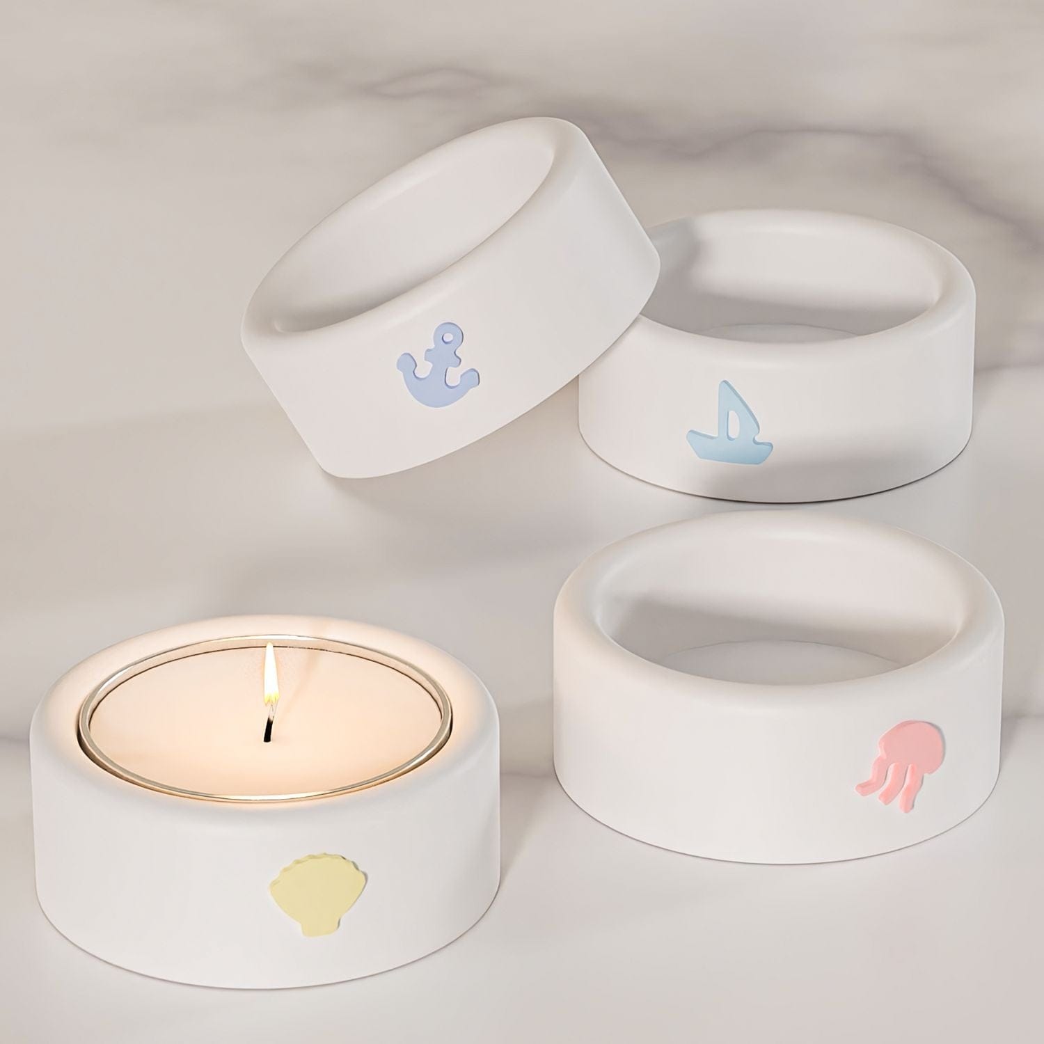 4 Cavity Embossed Pattern Candle Cup Mould - 2 - Furxotic