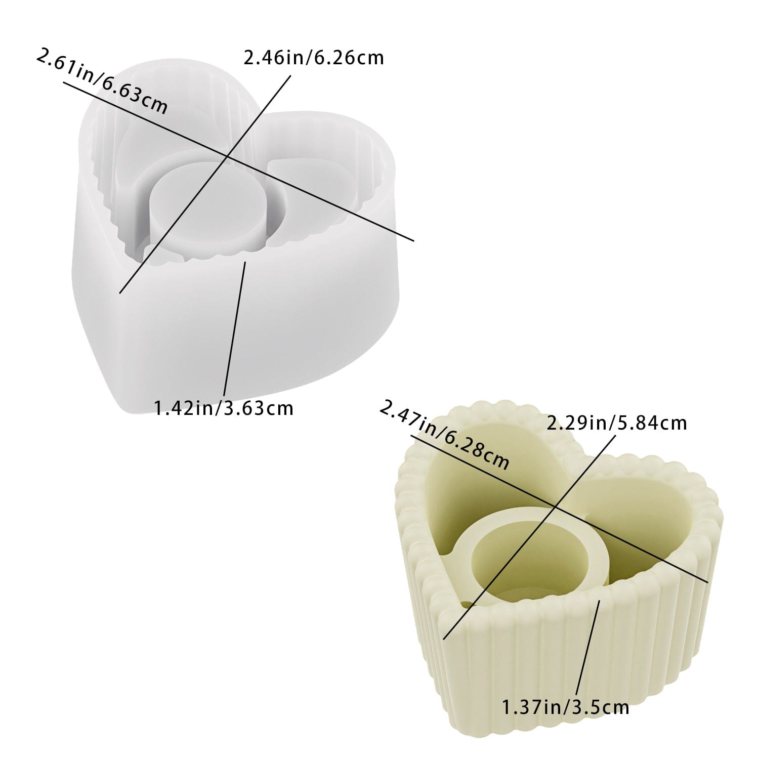 Striped Heart Candle Holder Mould - 1 - Furxotic