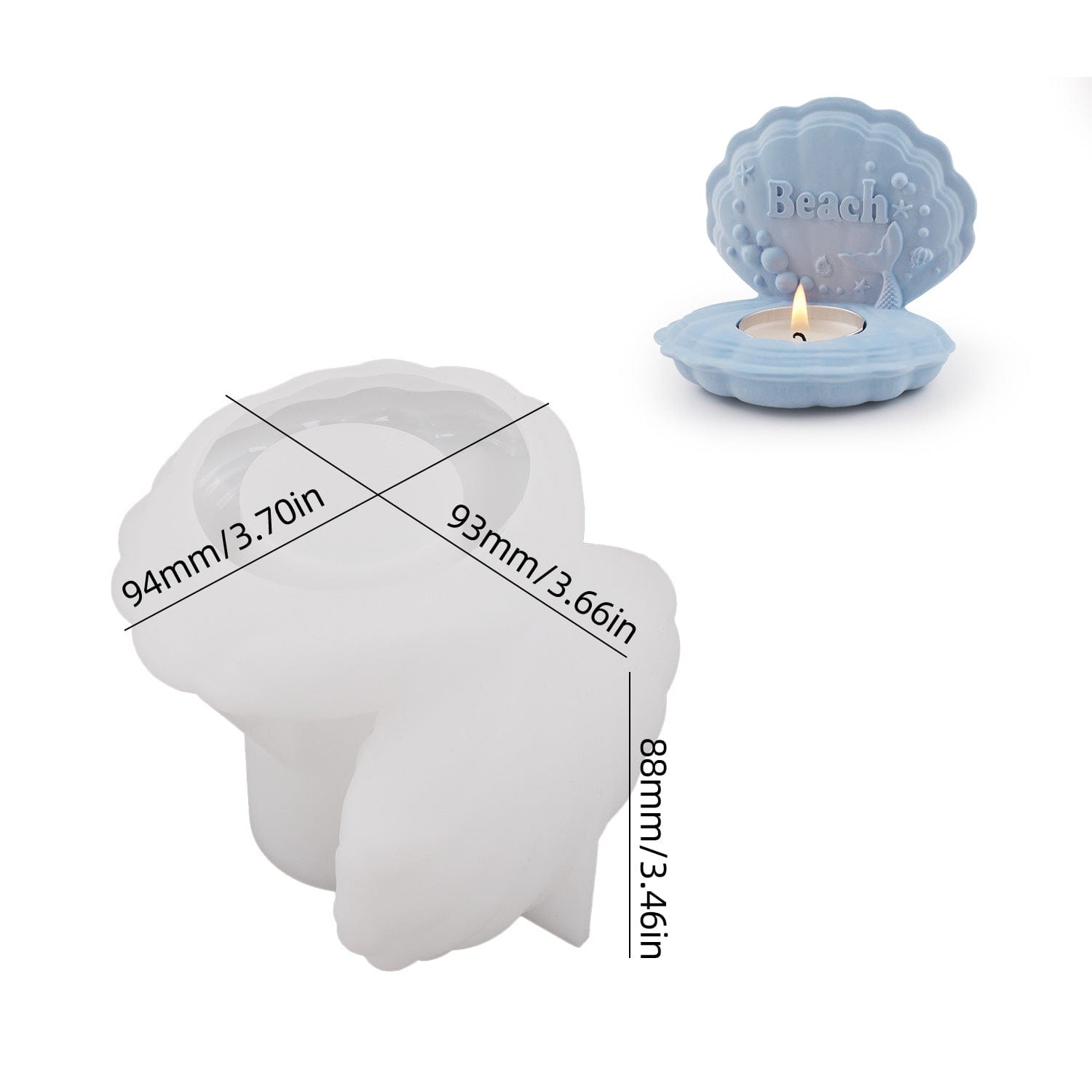 Shell Shape Candle T-Light Mould - 1 - Furxotic