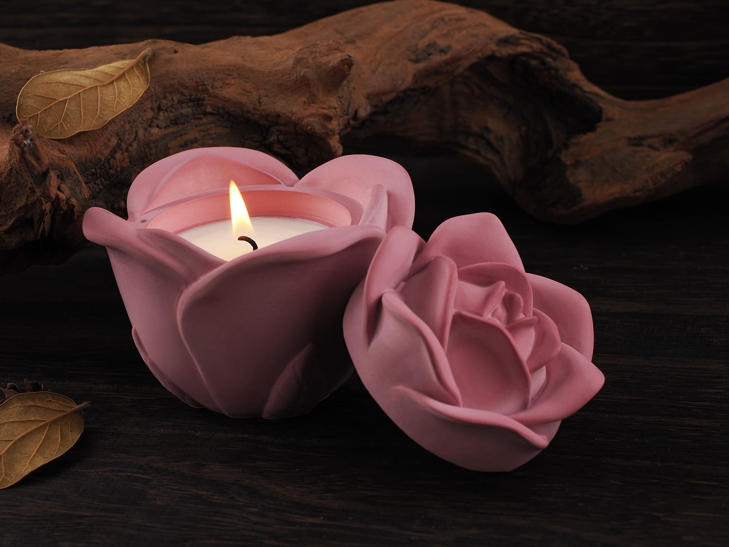 Rose Shaped Flower Candle Jar Mould - 2 - Furxotic