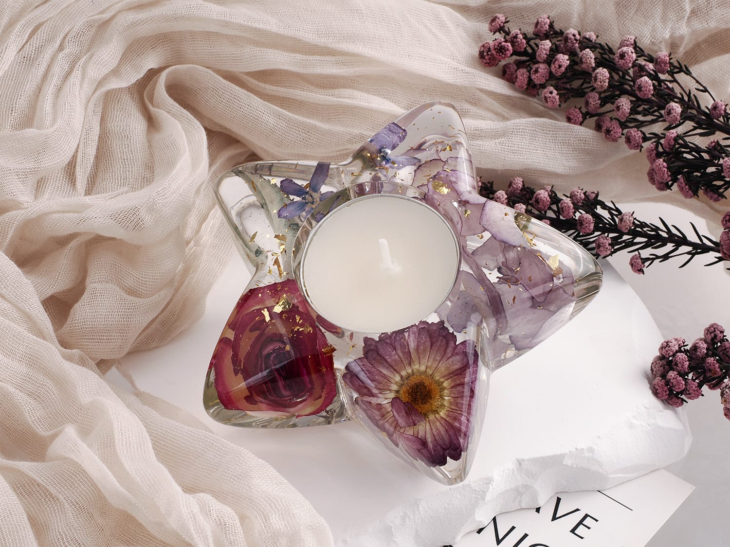 Star Shaped Tealight Candle Holder Silicone Mould - 2 - Furxotic