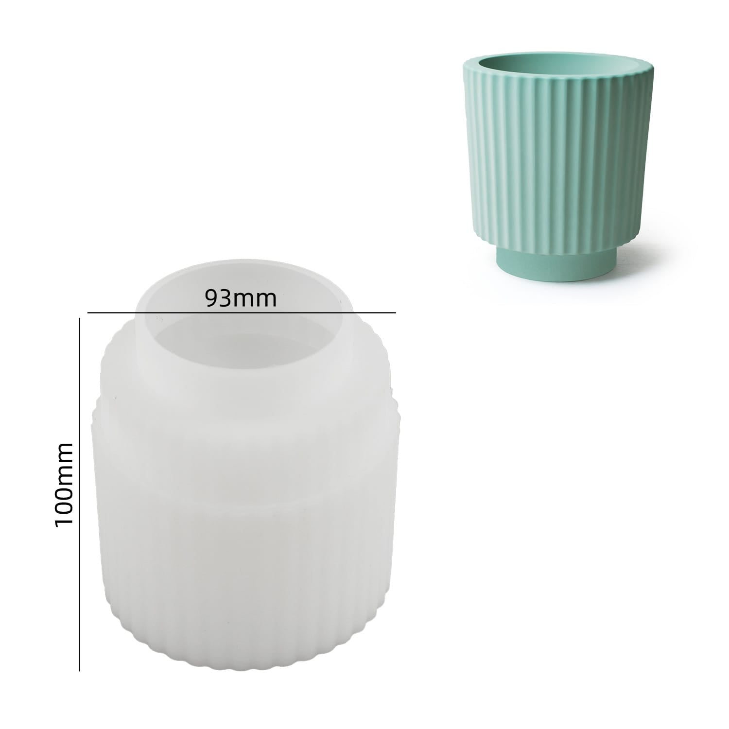 Decorative Concrete Candle Cup Mould - 1 - Furxotic