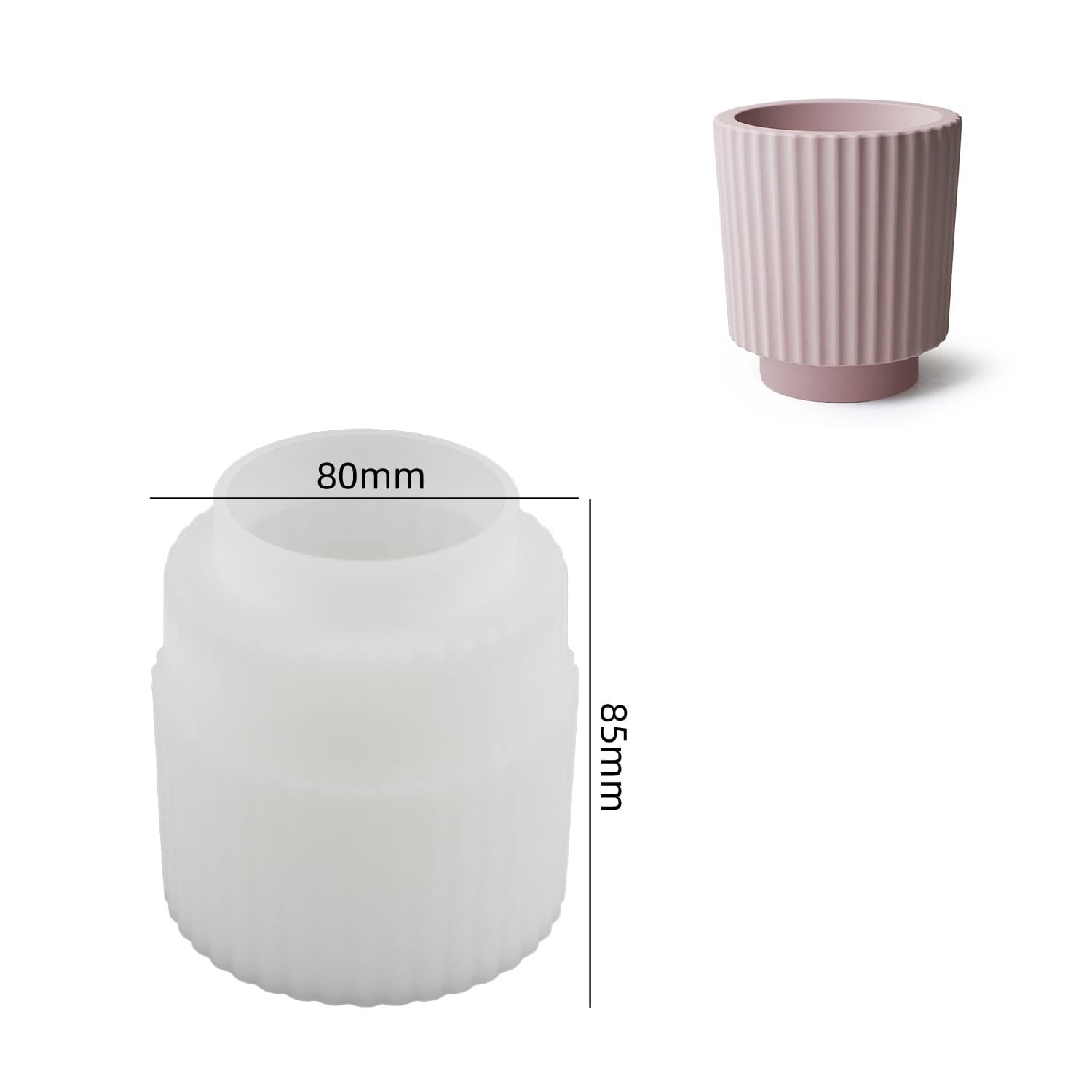 Round Candle Silicon Jar Mould - 1 - Furxotic