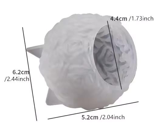 3D Round Rose Spherical Candle Mould - 1 - Furxotic