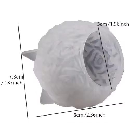 3D Silicone Mould Rose Ball Candle - 1 - Furxotic
