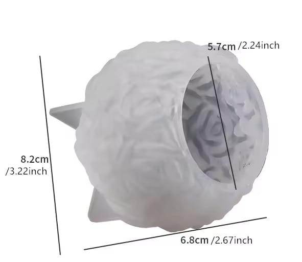 3D Round Rose Spherical Candle Mould - 1 - Furxotic