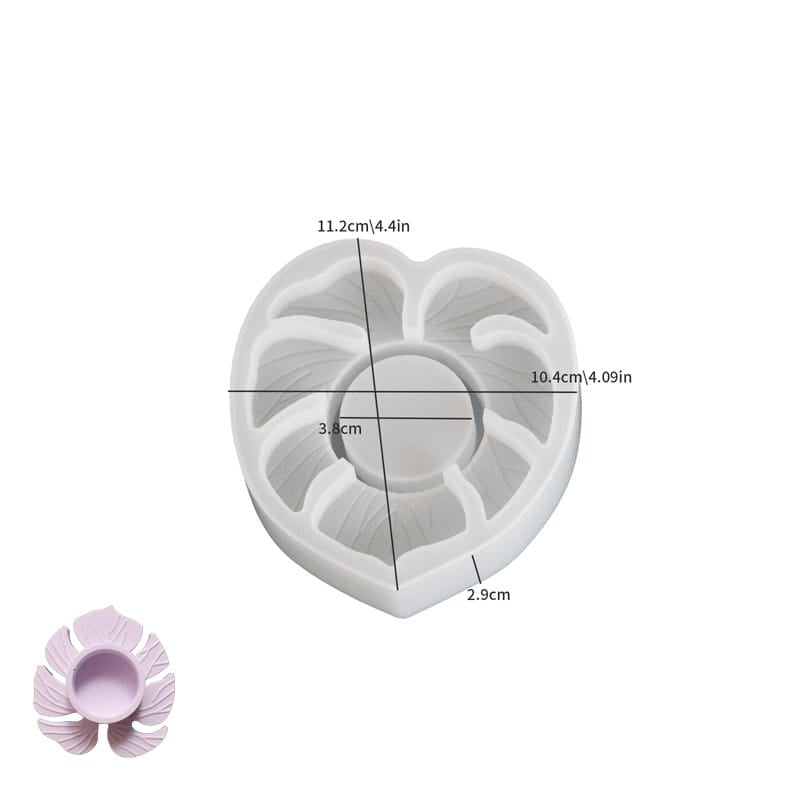 Monstera Leaf Pattern Tea Light Candle Mould - 1 - Furxotic