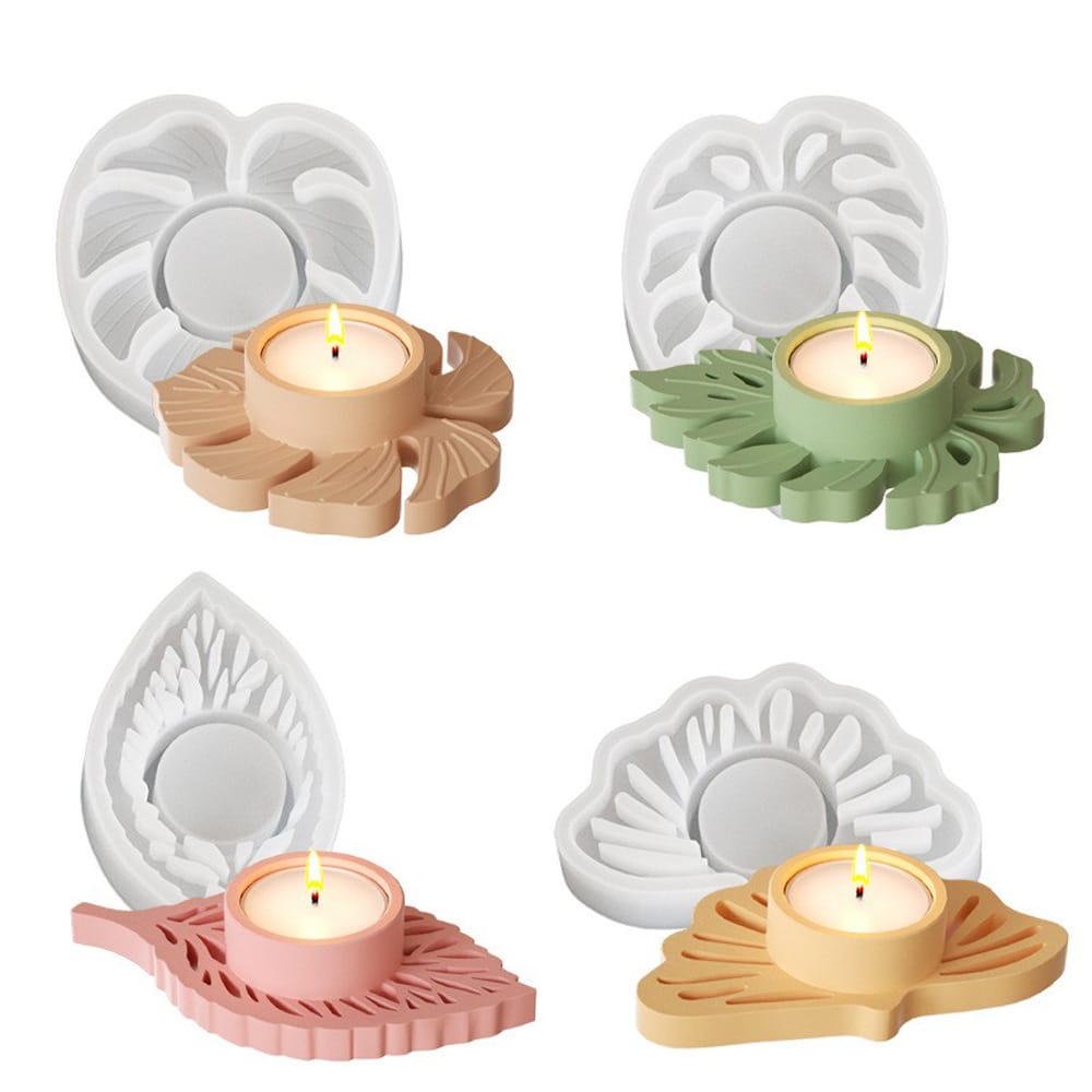 Ember Leaf Tea Light Candle Stand Mould - 2 - Furxotic