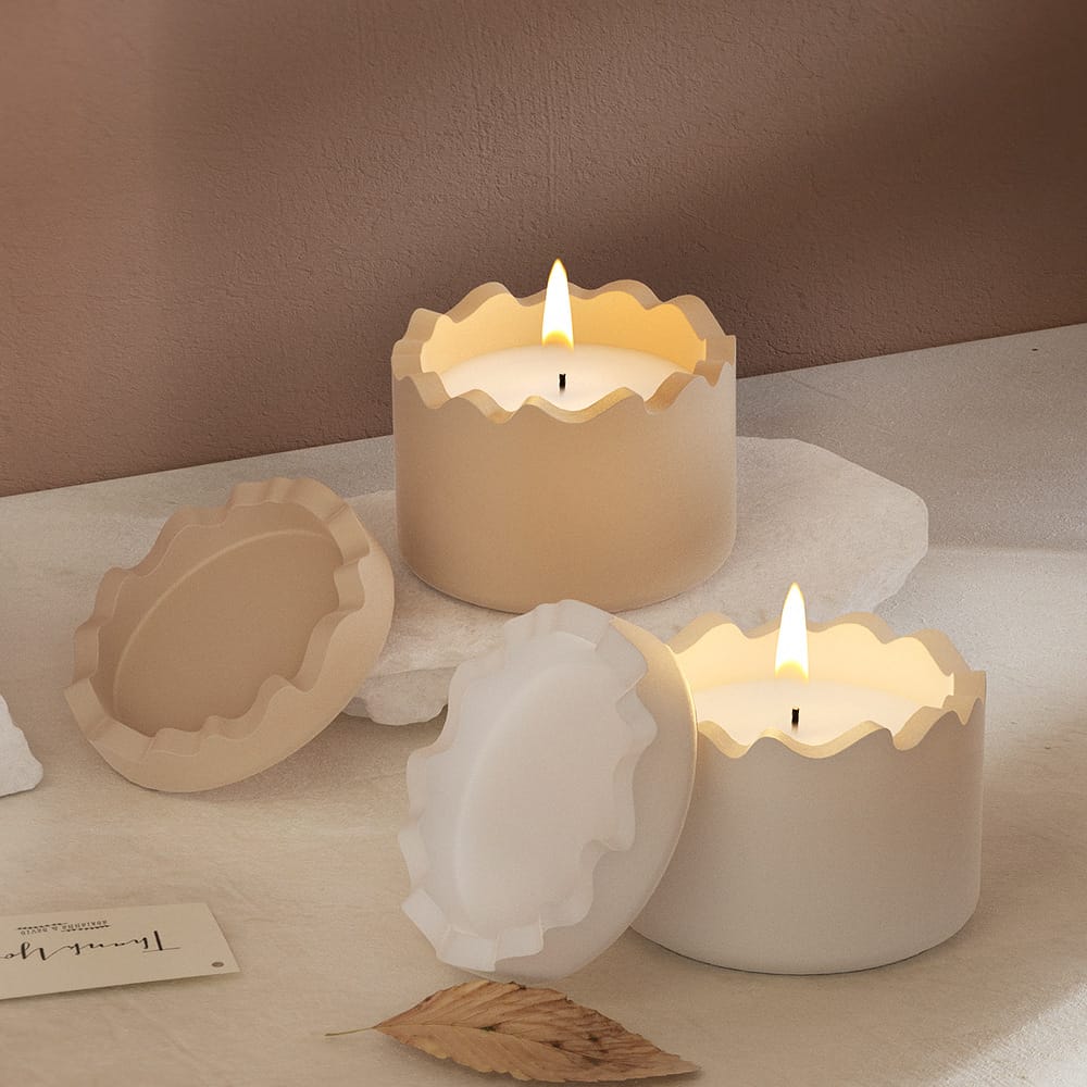 Round Candle & Storage jar Mould - 2 - Furxotic