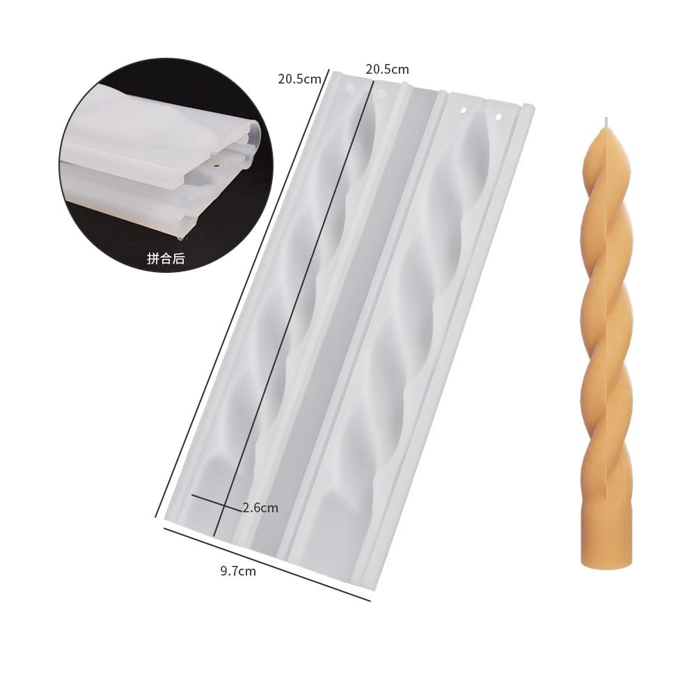Geometric Spiral Long Pole Candle Mould - 1 - Furxotic