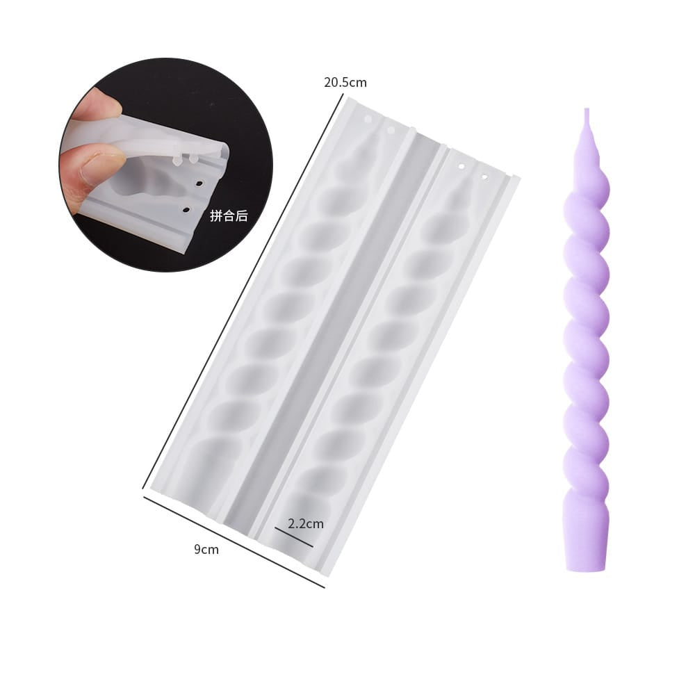 Twisted Spiral Pole Candle Mould - 1 - Furxotic