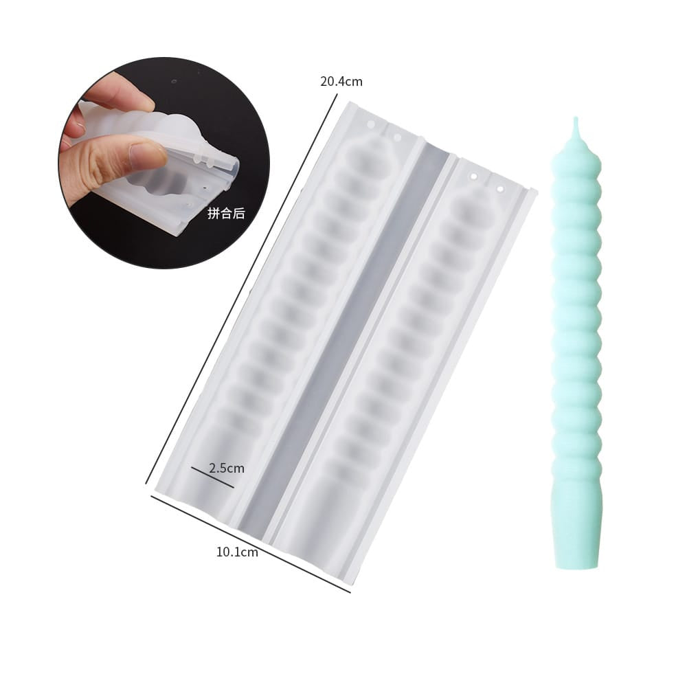 Geometric Spiral Long Pole Candle Mould - 1 - Furxotic