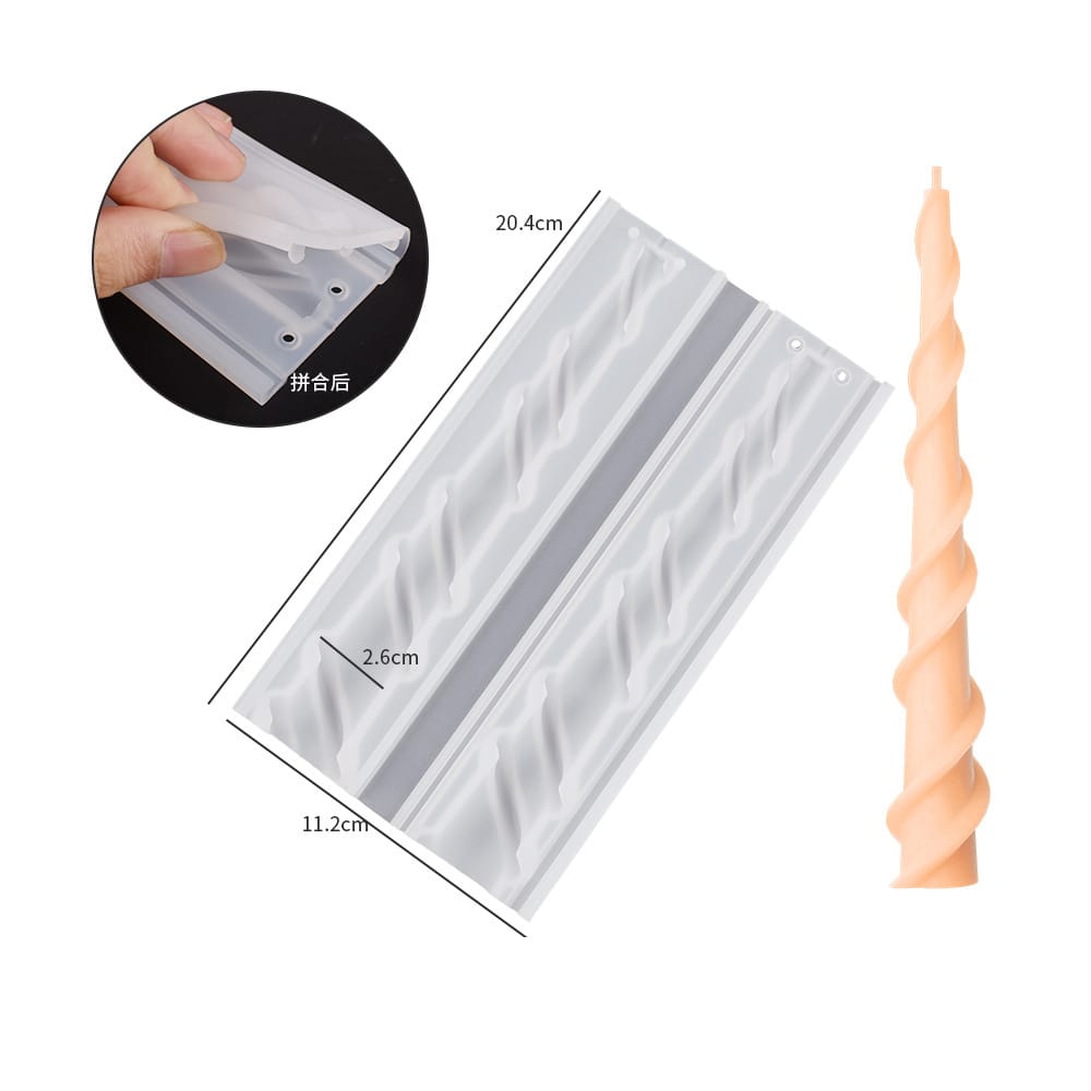 Long Spiral Stick Candle Mould - 1 - Furxotic