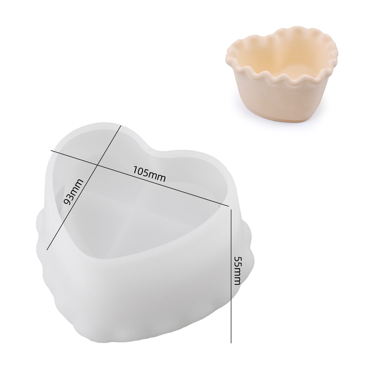 Love Wave Lace Candle Cup Silicon Mould - 1 - Furxotic