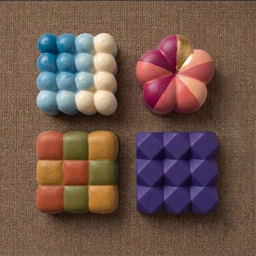 Rubic cube/ Bubble Candle Mould for DIY Concrete Art, Resin Crafts, Soap Making & Cake Making Silicon Mould - 2 - Furxotic