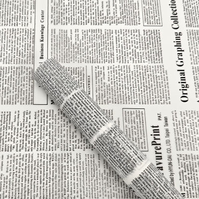 Newspaper Wrapping Sheets (white/gold- 20 Sheets)