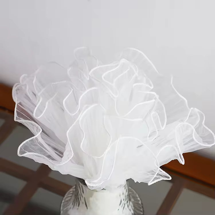 Wrinkled Wavy Wrapping Net (White)