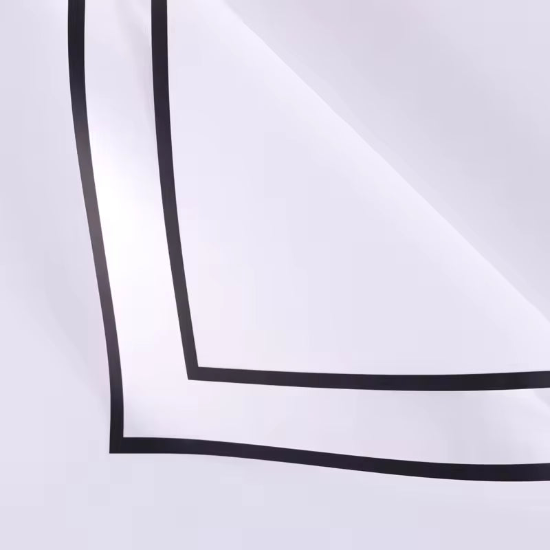 Wrapping Sheets (White - Black Border - 20 Sheets)