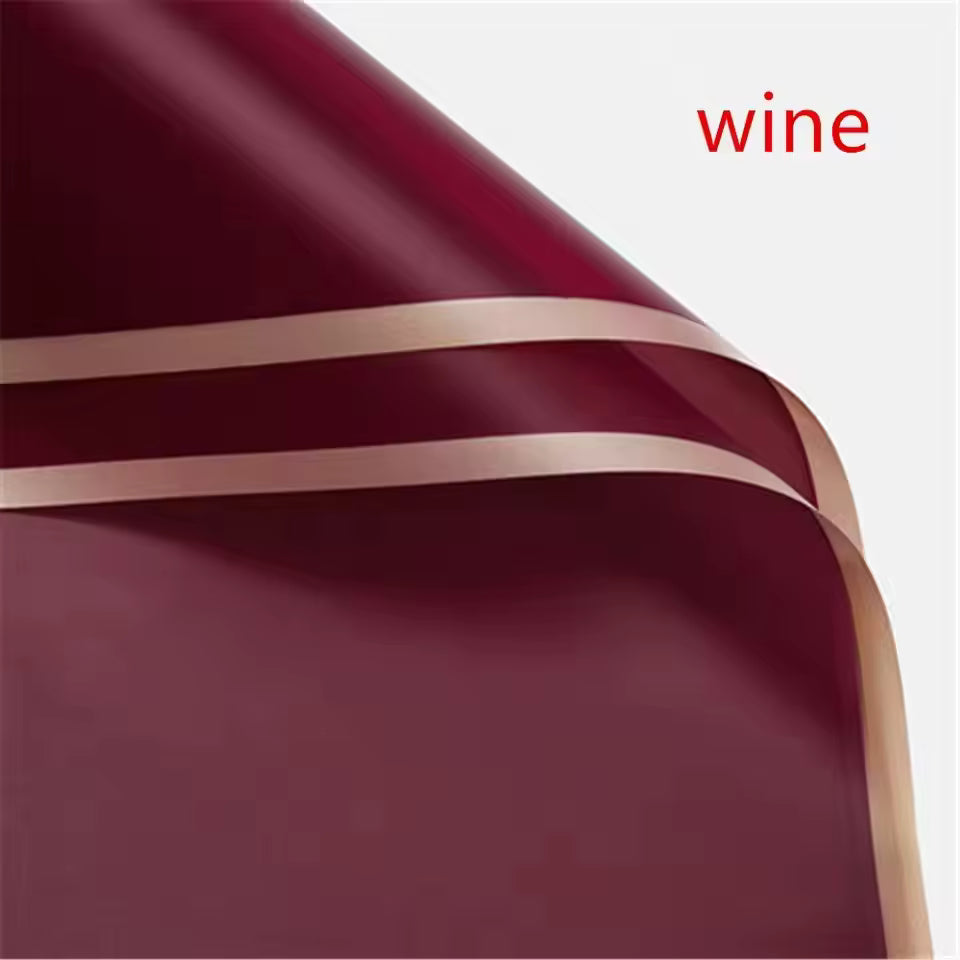 Wrapping Sheets Gold Border (A2 - Wine- 20 Sheets)