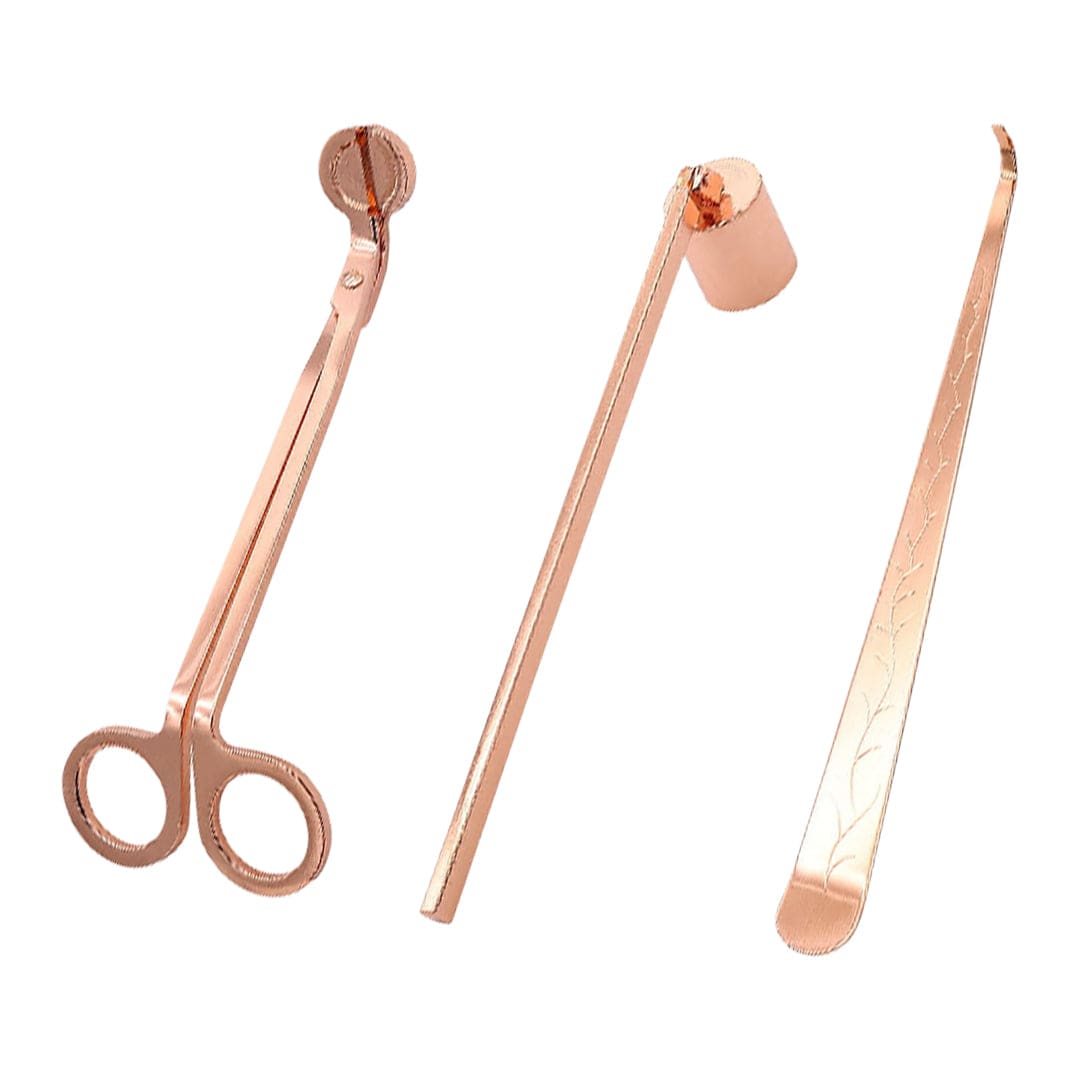 3-in-1 Candle Accessory Set – Trimmer, Dipper & Snuffer - Rose Gold - 3 - Furxotic