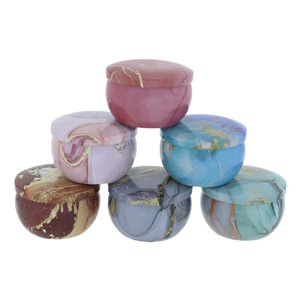 6 Pcs Marble Pattem Tin Jar - 1 - Furxotic