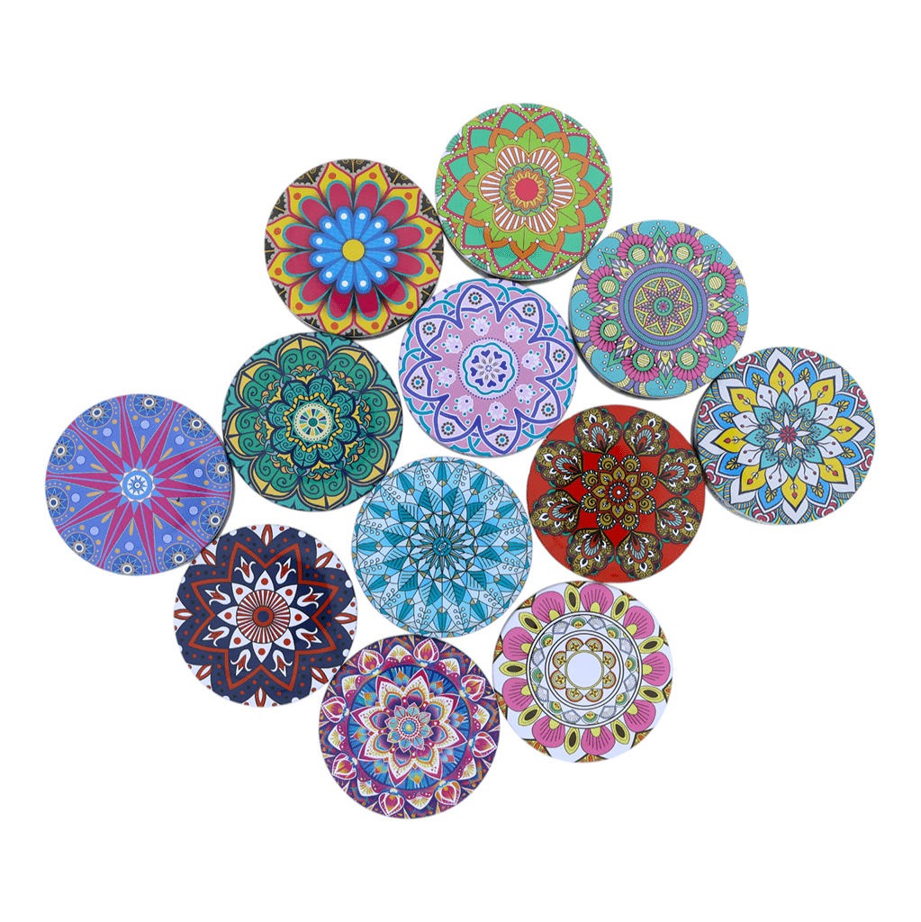 12 Pcs Mandala Pattem Tin Jar - 2 - Furxotic