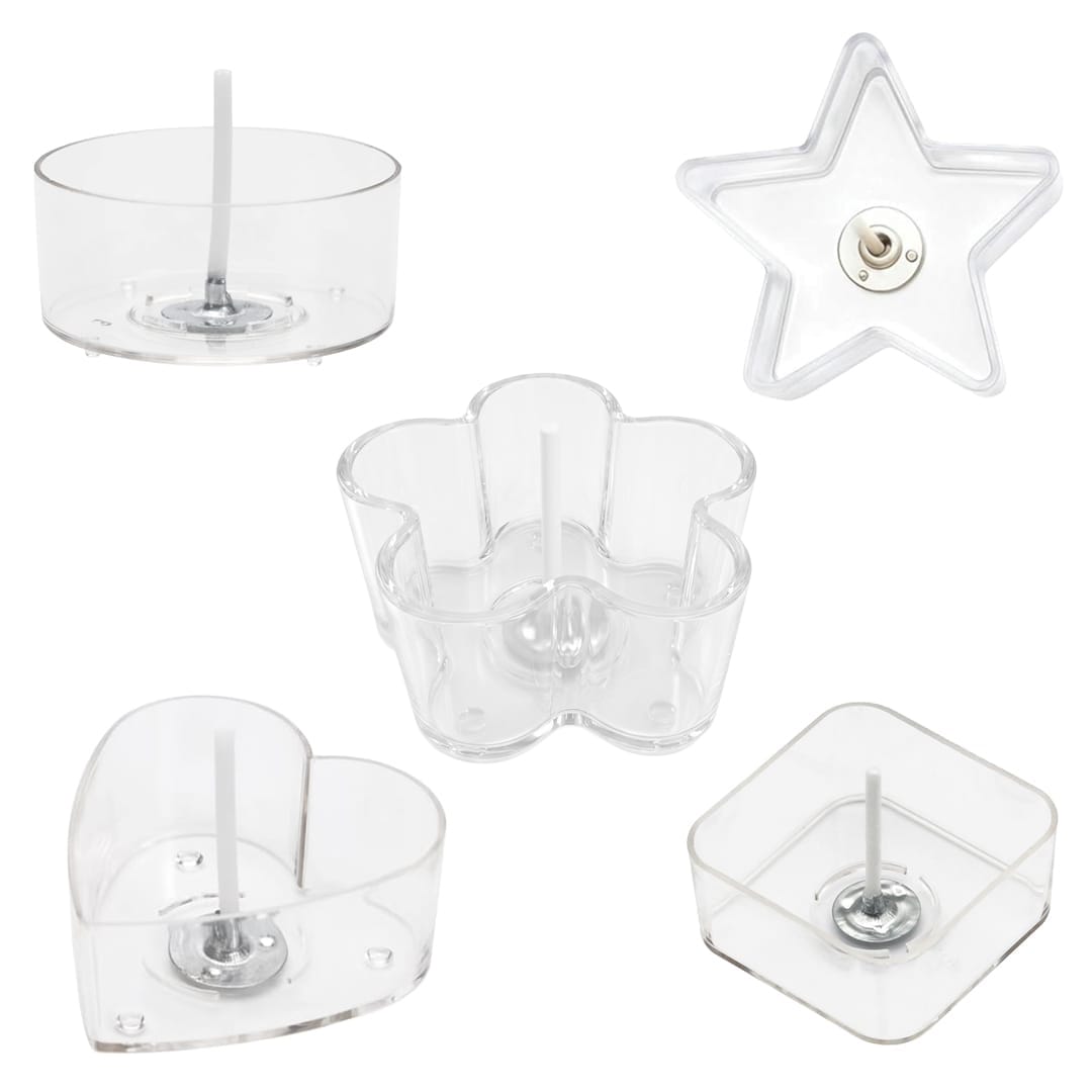 Tealight Cups Polycarbonate For Tealight Candles - Mix (Each 2Pcs) - 6 - Furxotic