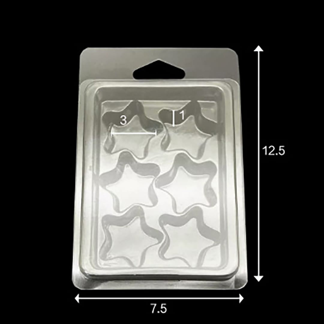 Clear Blister Mould & Clamshell Packaging for Wax Melts - Star - 2 - Furxotic
