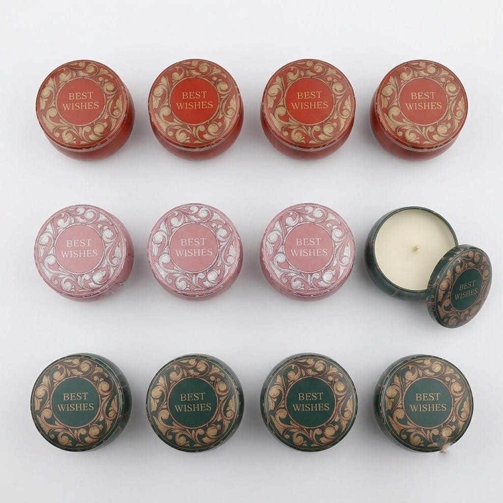 12 Pcs Round Best Wishes Tin Jar - 2 - Furxotic