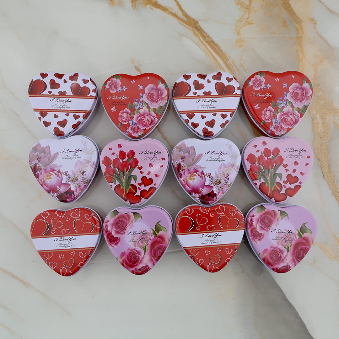 12 Pcs Heart Shape Love Message Tin Jar - 2 - Furxotic