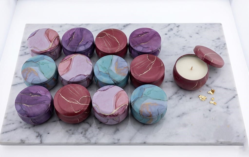 12 pcs Marble Tin Jar - 1 - Furxotic