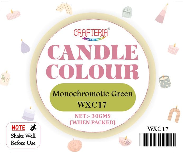 Monochromotic Green Candle Colour - 3 - Furxotic