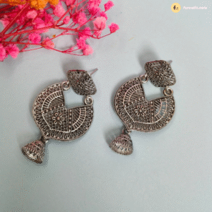 Oxidised Earring With Beautiful Detail