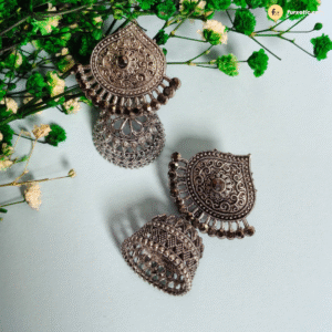Pretty Drop Earring Oxidised Earring